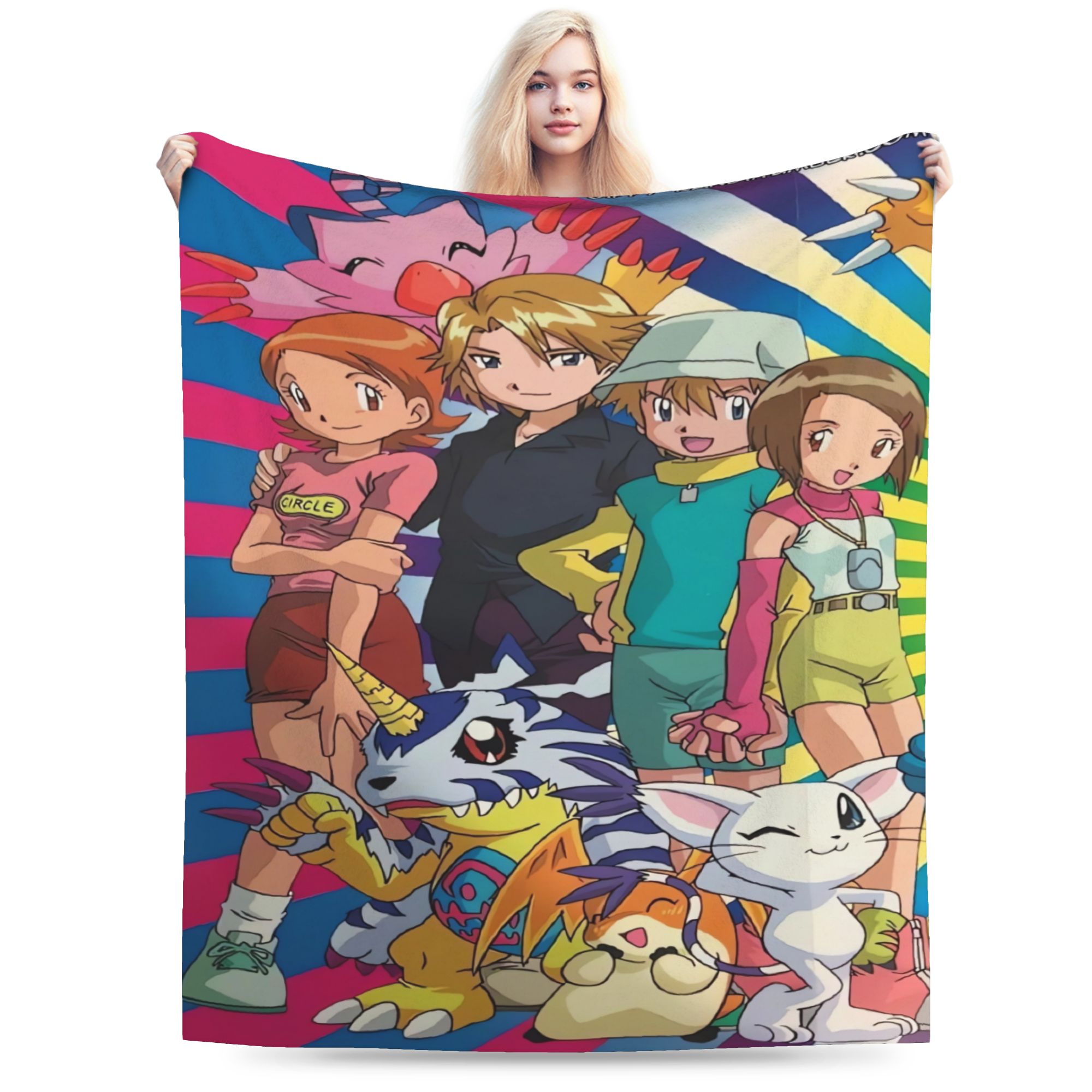Outdoor Adventure Boys - Digimon Adventure Battaniyeler Kaliteli Süper Yumuşak