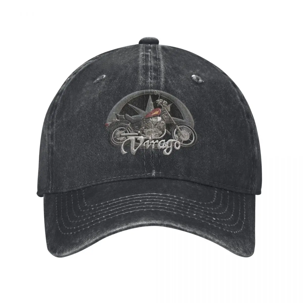 Outdoor Adventure Hat - Virago XV 1100 Motorfiets Grafisch demin